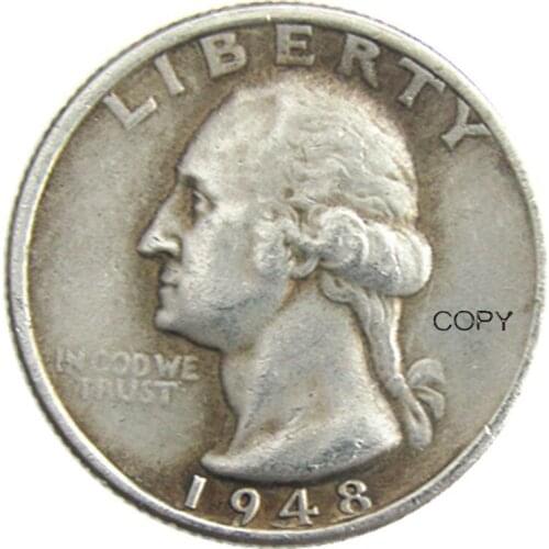 US 1948P/D/S Washington Quarter Silver Plated Copy Coin
