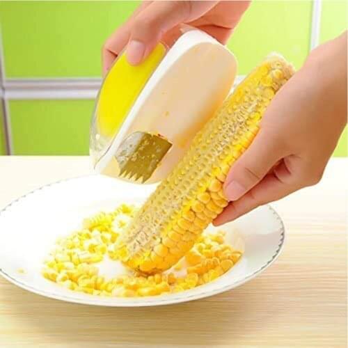 BalleenShiny High Quality Stainless Steel Blade Corn Peeler Creative Corn Quick Threshing Planer Kitchen Auxiliary Gadget