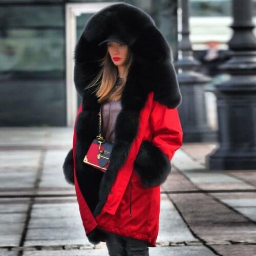 Parka Down Cotton Coat Female Jacket Autumn Winter Coat Women Clothes 2020 Fur Collar Parkas Long Tops Manteau Femme ZT4700
