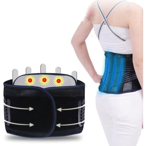 Women Adjustable Magnetic indoor Sports Gym Waist Support Back Brace Fitness Slimming Weight Loss Belly Self-heating Gym Belt