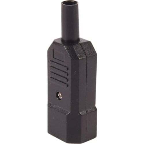 1PCS New PDU Socket Standard IEC320 C14 Power Cable Connector Male Plug Adapter 3Pin Rewirable Connector