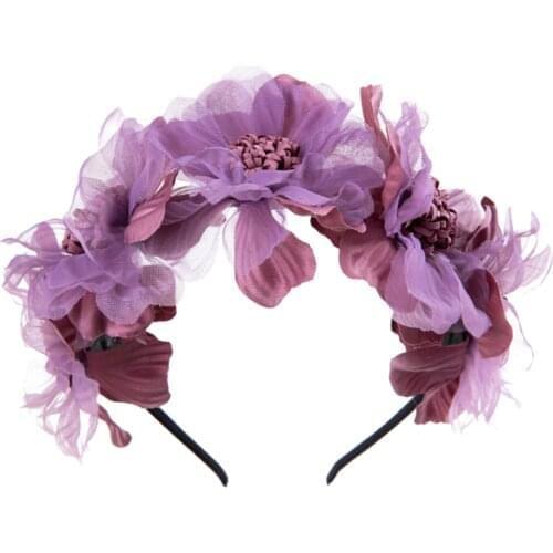 1 PC Fabric Flower Hairbands Baby Princess Hair Hoops Headdress Cute Children Hairpin Hair Clips for Girls Kids Hair Accessories