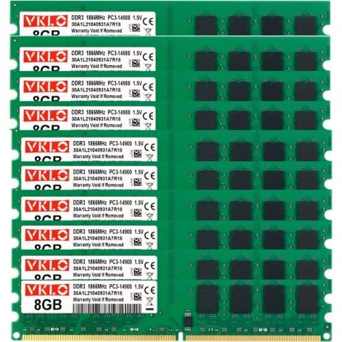 10X4GB 10X8GB 1333MHz 1600MHz 1866MHz Desktop Memory DDR3 RAM PC3-10600 PC3-12800 PC3-14900 240pins Non-ECC Unbuffered DIMM RAM