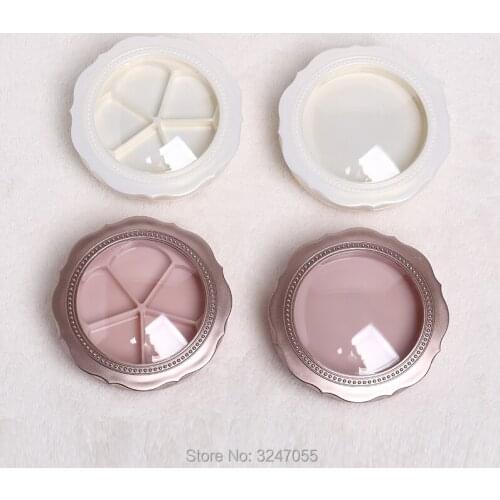 20pcs/lot Double-layer 54mm Blusher Compacts, DIY Empty Eyeshadow Powder Case with Mirror, Elegant Lipstick Refillable Container