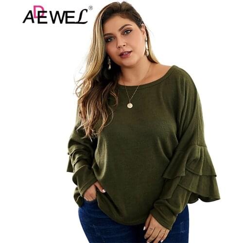 Женские вязаные пуловеры ADEWEL China At AliExpress