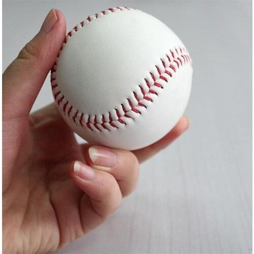 White Standard 9" Soft Leather Cork Center BaseBall Ball Exercise Practice Trainning Base Balls Softball Sport Team Games