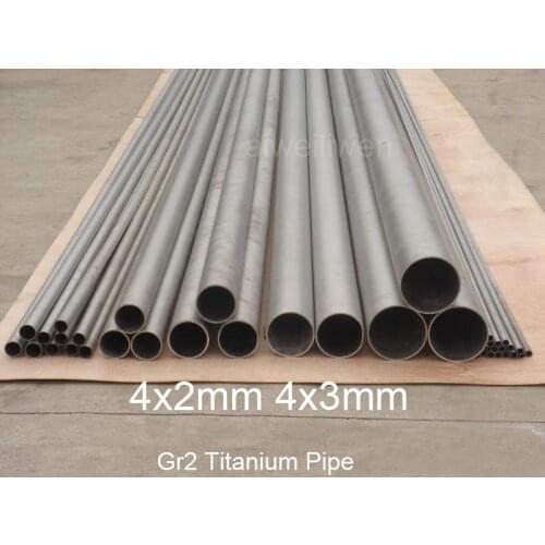4mm od 3mm id 3x4mm 2x4mm gr2 seamless titanium tube grade 2 Titanium Pipe heating titanium alloy pipe Industrial ti pipe TA2