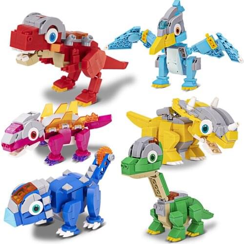 EAKI Xin Qi Bao Long Zhan Che Dinosaur Blocks Tyrannosaurus rex block free shipping