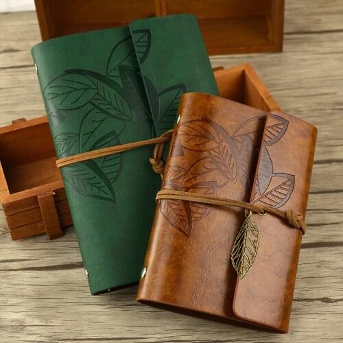 Sketchbook A6 A7 Ring Binder Notebooks and Journals Retro Soft Cover School Office Supplies Vintage Diary Notepads Stationery