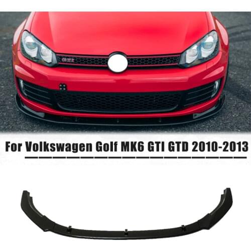 For Volkswagen Golf 6 MK6 GTI/GTD 2010-2013 (Not for 6 or 6 R) Front Bumper Lip Spoiler Splitter Car Modification Body Kit