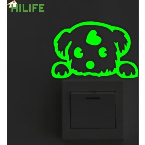 Home Decor Fluorescent Luminous Switch Sticker 1pc Cartoon Glowing Wall Stickers Glow in the Dark Decoration Sticker