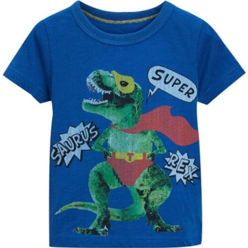 27Kids Boys T-shirt New Animal Design Baby Cotton Summer Clothing Toddler Fashion Dinosaur T-shirt Cute Children Play Clothes