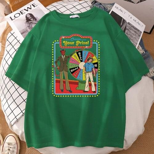 Choose Your Prize Print T-Shirts For Men Breathable Slim Tee Shirt Streetwear Comfortable T Shirt Creative Oversize T-Shirt Mens