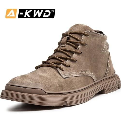 Fashion Autumn Breathable High Top Work Shoes High Quality Men’s Shoes Pu Leather Sneakers Man Botas De Trabajo Casual Footwear