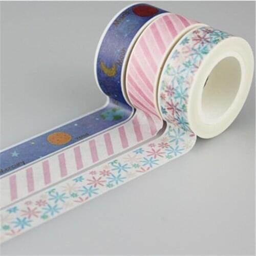 Ayron 1 Pcs 15mm X 10m Orchid grass Planet Zebra Line Decorative Washi Tape Diy Scrapbooking Masking Tape School Office Supply
