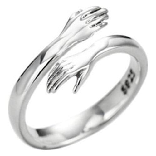 Hot Sell New Style Huge Hands Lovery Rings For Women Adjustable Opening Rings Stylish Simplicity Wedding Party New 2021