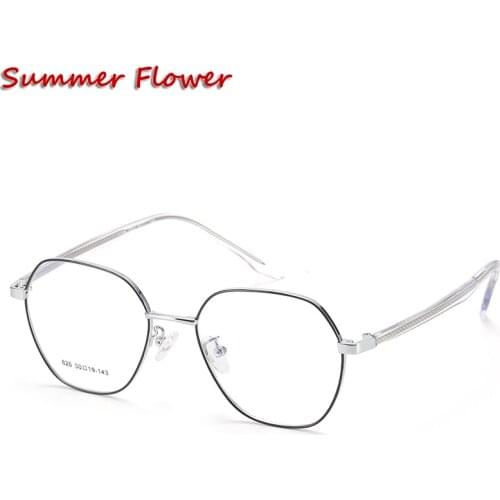Fashion Design Eyeglasses Men Prescription Glasses Frame for Women Alloy Designer Spectacles