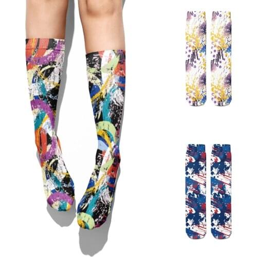 Fashion Punk Trend Cotton Socks For Women Street Skateboard Compression Socks Casual High Ankle Breathable Autumn Female Socks