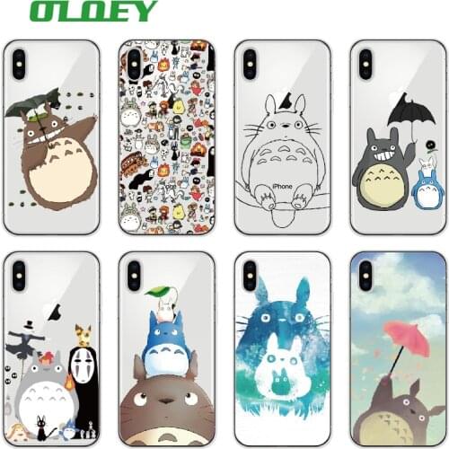 Cute Totoro Spirited Away Ghibli Miyazaki Anime Kaonashi Soft Phone Case For iPhone 11 Pro Max 7 7Plus 6 6S 8 8Plus X XS Max