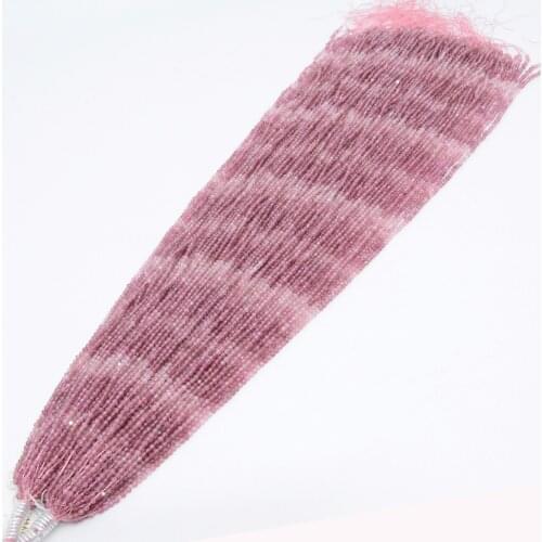 Natural Clean Pink Tourmaline Faceted Round Beads 2.5mm, Selected Color