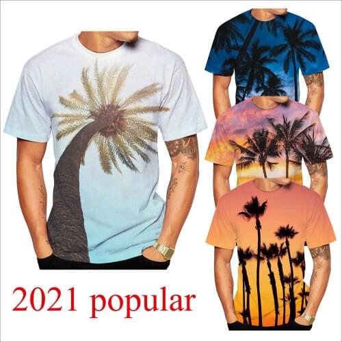 New Fashion Womens/Mens Palm Trees on a Hot Sunny Day 3D Print Casual T-Shirt