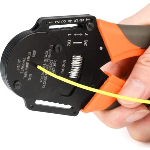 IWISS Heavy Duty connector Crimping pliers Aviation pin crimper 0.05-0.128mm²(30-26AWG)Four core shaft point pressure