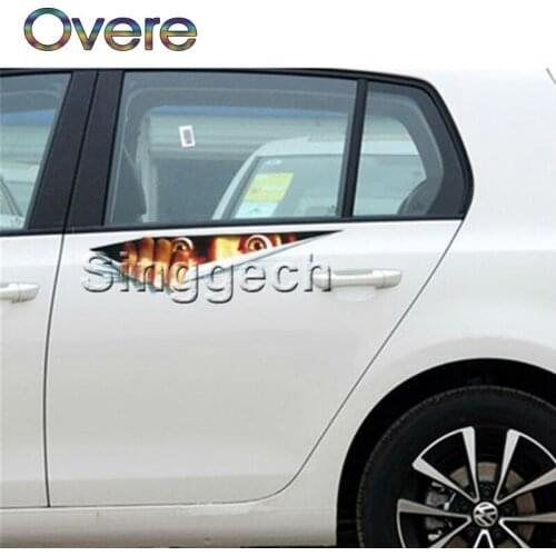 Overe 1PC Car stickers 3D Eyes Peeking Monster Styling For BMW E60 E36 E46 E90 E39 E30 F30 F10 F20 X5 E53 E70 E87 E34