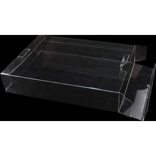FZQWEG Clear Clear transparent Box Case Sleeve CIB Protector For SNES N64 Games Cartridge Box