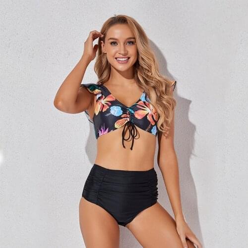 Sexy Brazilian High Waist Bikini Women Swimwear 2021 Print Swimsuit Micro Bikini Set Summer Beachwear Swim Suit SW416