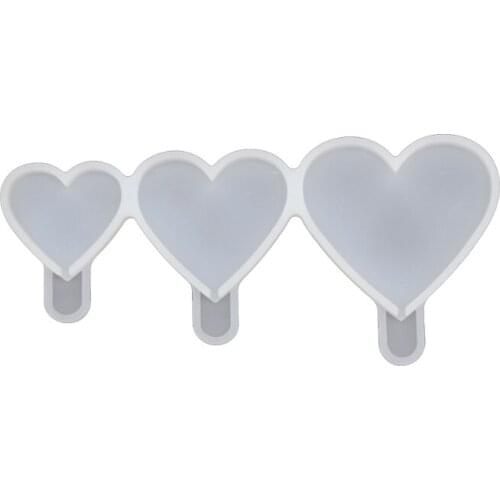 Crystal Epoxy Resin Mold DIY Crafts Aroma Wax Soap Making Tool Love Heart lollipop Silicone Mould