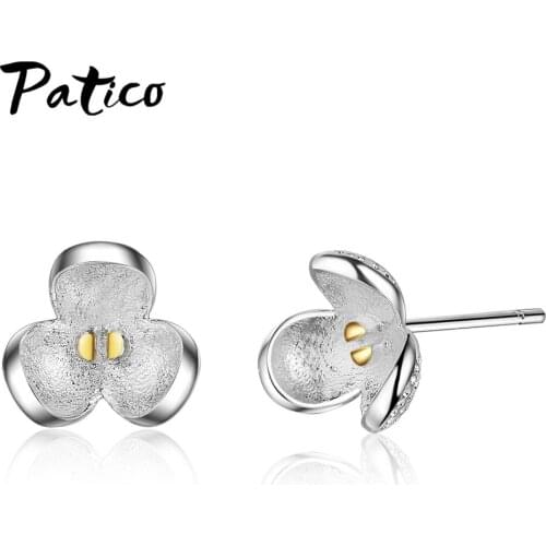 Fashion Stud Earrings For Women Wedding Party Jewelry Flower Cubic Zircon Earrings Brincos Christmas Gifts