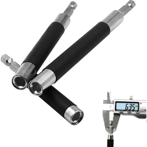 3pcs Hex Socket Shank Holder Rod Scalable Screwdriver Drill 1/4"(6.35mm) 80-140mm Stretch Telescopic Rod Screwdriver Drill