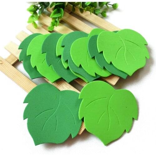 T-N 3D DIY Foam Green Leaf Grass Wall Stickers Classroom Decoration Handmade Toys For Children Early Learning Education Decor