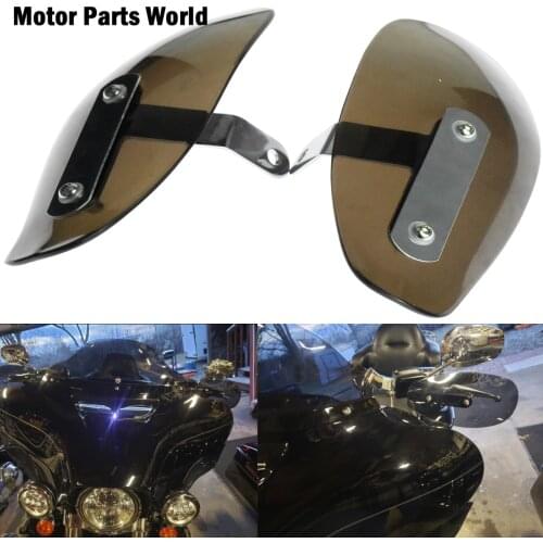 Universal Motorcycle Hand Guard Wind Deflector Protector Shield Smoke For Harley Dyna Touring Softail Sportster XL883 Custom