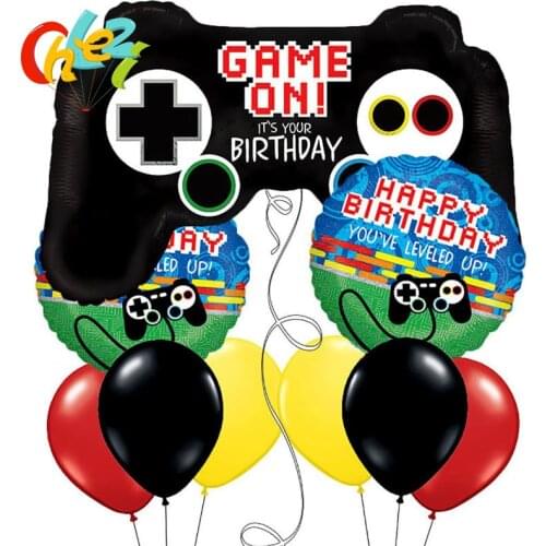 68cm X 49cm Video Game Controller Aluminum Foil Balloon Child Birthday Party Field Decoration Internet Celebrity Balloon kid toy