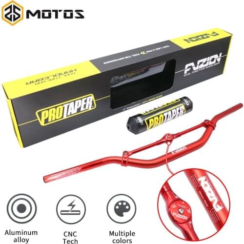ZS MOTOS Handlebar For Pro Taper Pack Bar 1-1/8" Handle Bar Pads Grips Pit Pro Racing Dirt Pit Bike Motorcycle With CNC Adapter