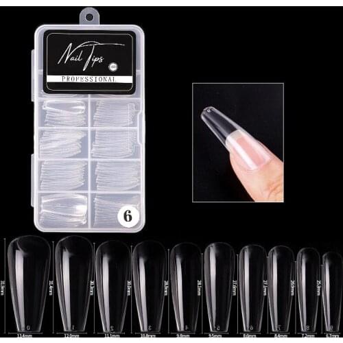 100 Pcs/Box Top Quality False Nail Tips Card Display Full Covered Design Seamless Press On Nails DIY Manicure Accessories