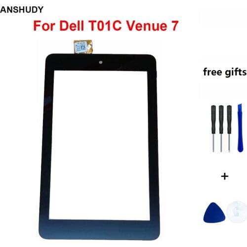 100% Test Black For Dell T01C Venue 7 3730 3740 Front Touch Screen Digitizer Panel Glass Sensor
