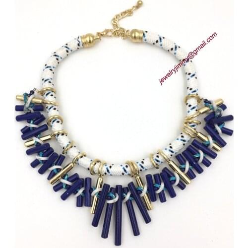 2015New personalized handmade jewelry supplier unique boho chunky Necklaces summer style for women