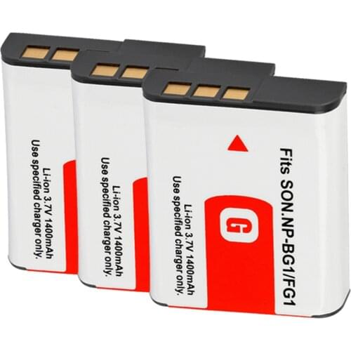 NP-BG1 Npbg1 Battery 1400mah For Sony DSC-H50 DSC-H55 DSC-H3 DSC-H7 DSC-H9 DSC-H10 DSC-H20 DSC-W100 DSC-WX1 NPFG1