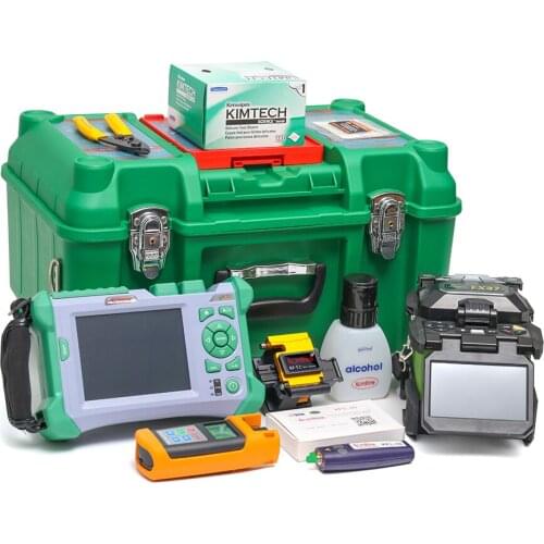Komshine ARC Splicing Machine w/ Fiber Cleaver+ Singlemode Multimode OTDR + Power Meter+Stable Laser Source+ VFL Red Source 10km