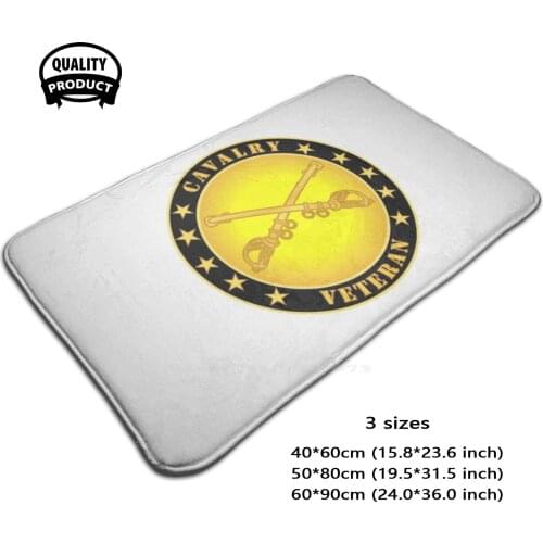 Army - Cavalry Veteran Comfortable Door Mat Rug Carpet Foot Pad Army Cavalry Veteran Armored Aviation Regiment Combat Arms