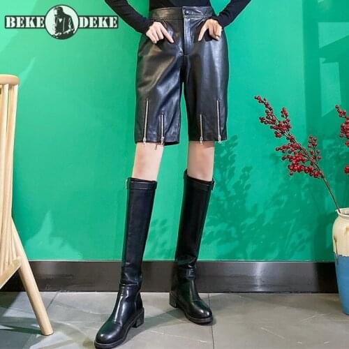 Женские кожаные шорты BEKEDEKE China At AliExpress