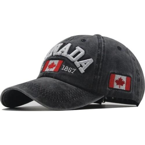 100% Cotton Gorras Canada Baseball Cap Flag Of Canada Hat Snapback Adjustable Mens Baseball Caps Brand Snapback Hat