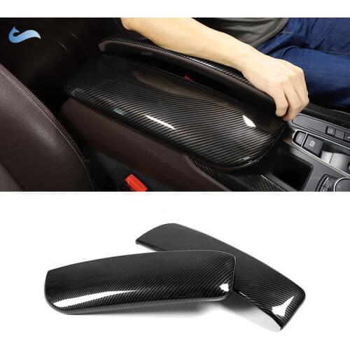 For BMW X5 E70 2008 2009 2010 2011 2012 2013 Interior Auto Car Center Console Armrest Box Carbon Fiber Texture Protection Covers
