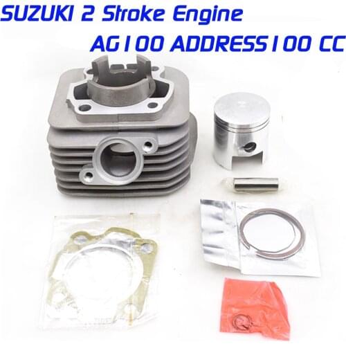 Two blunt motorcycle For Suzuki AG100 set cylinder V100 set big ancient 100 piston ring gasket Cylinder Piston Full