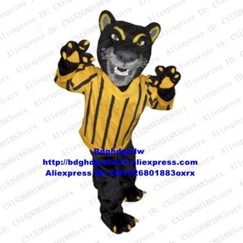Long Fur Black Panther Leopard Pard Mascot Costume Adult Cartoon Character Comedy Performance Large-scale Activities zx2209