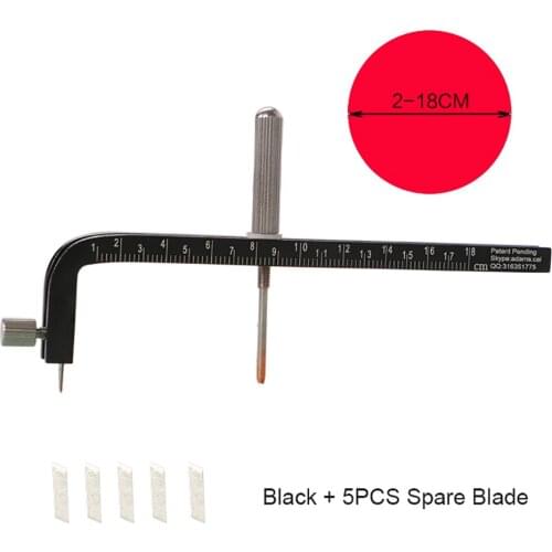 Round Circle Knife Aluminium Alloy Compass Cutter Double-cut Compasses Paper Knife Cutter Photo Rounded Cutting Patchwork Tool