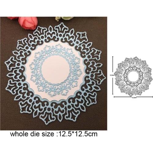 Lace circle frame background Metal Stitches Cutting Dies Stencils Embossing Photo Album Paper Card Crafts