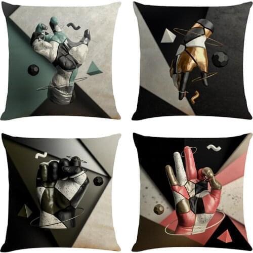 Pillow Cover Throw Pillow Case Art Print Throw Pillow Case Modern Cushion Cover Square Pillowcase Decoration for Sofa Bed Chair